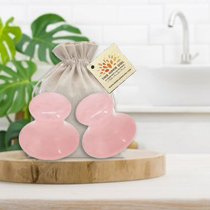 ROSE QUARTZ GUA SHA MUSHROOMS