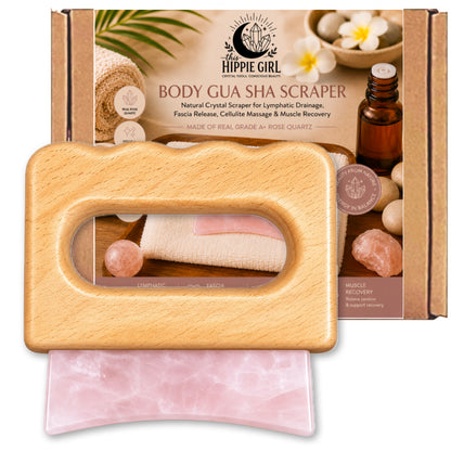 Rose Quartz Body Gua Sha Tool | Crystal Body Sculpting Massage | Lymphatic Drainage Tool | Natural Skincare Ritual | Self Care Gift for Her
