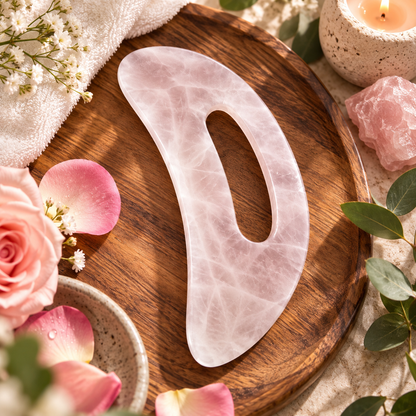 Rose Quartz Body Gua Sha Scraping Stone | This Hippie Girl