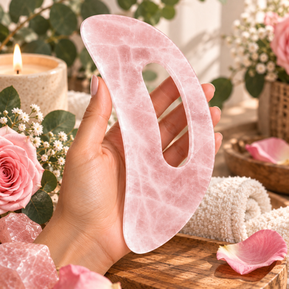 Rose Quartz Body Gua Sha Scraping Stone | This Hippie Girl