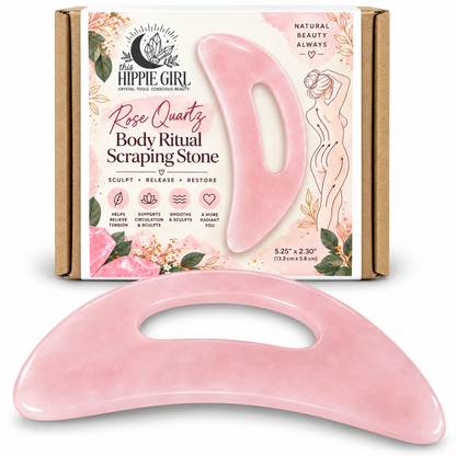 Rose Quartz Body Gua Sha Scraping Stone | This Hippie Girl