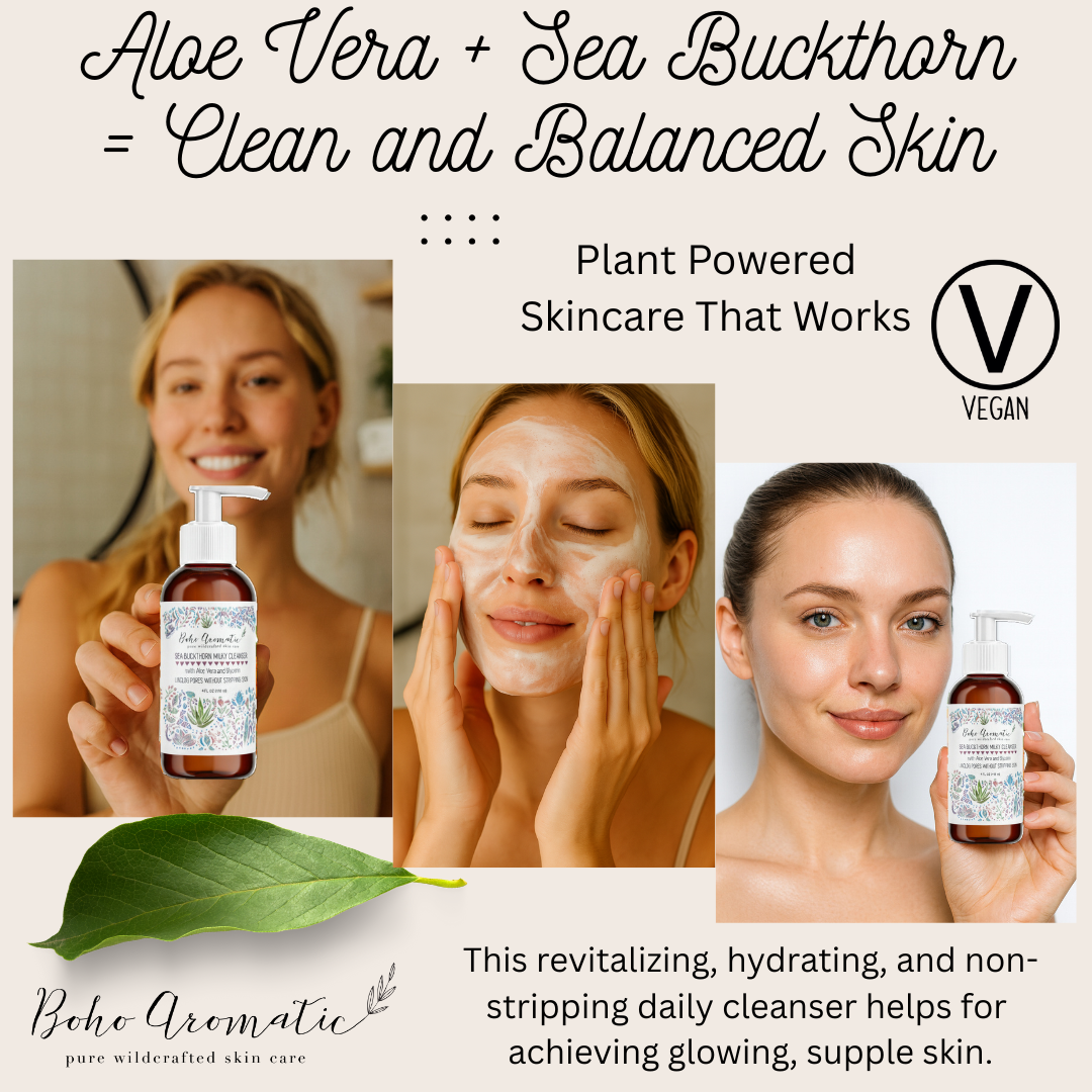 Sea Buckthorn Milky Cleanser | Gentle Nourishing & Hydrating Facial Cleanser | Boho Aromatic