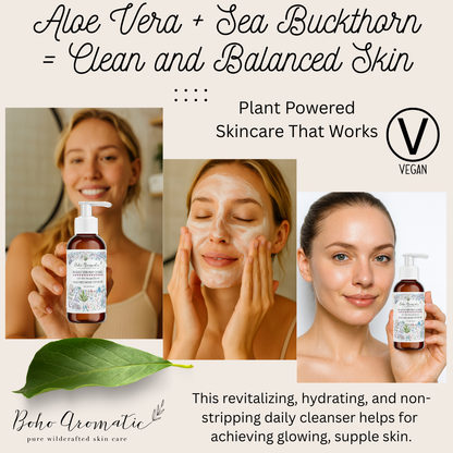 Sea Buckthorn Milky Cleanser | Gentle Nourishing & Hydrating Facial Cleanser | Boho Aromatic