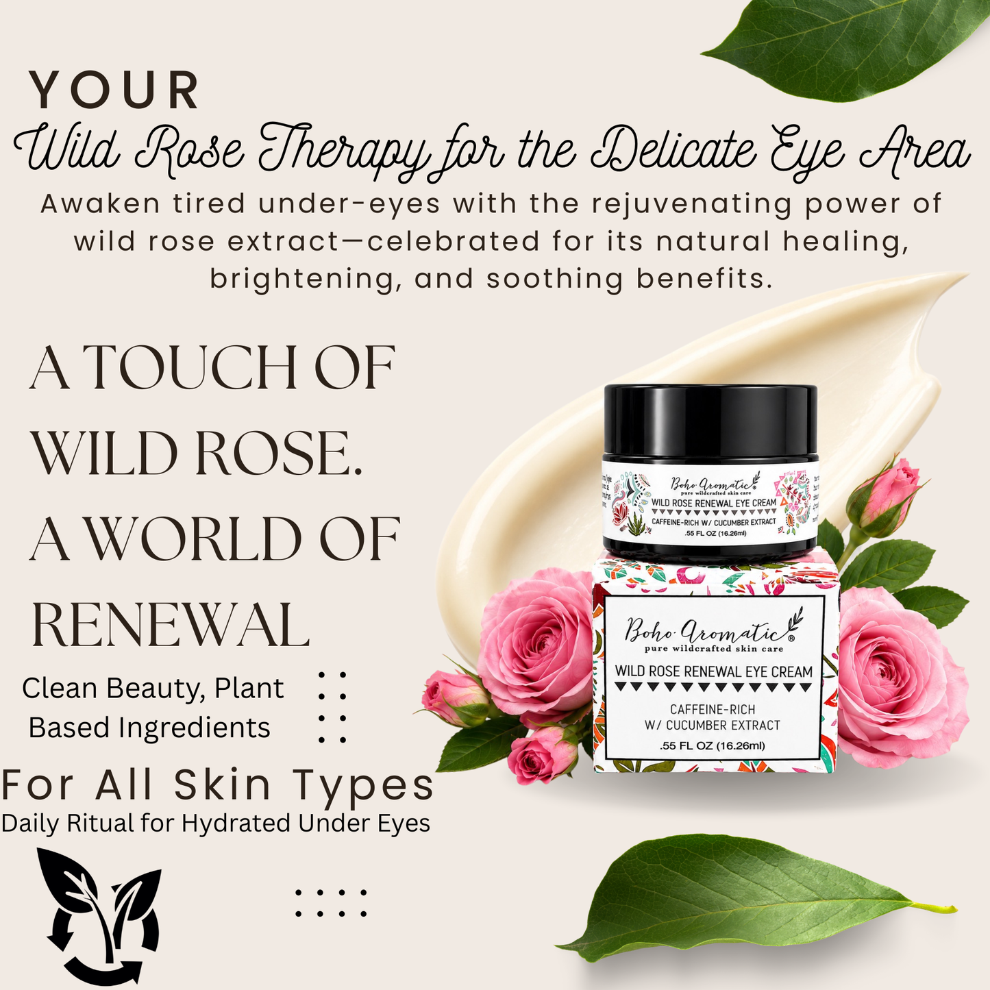 Wild Rose Renewal Eye Cream | Depuff, Brighten & Smooth
