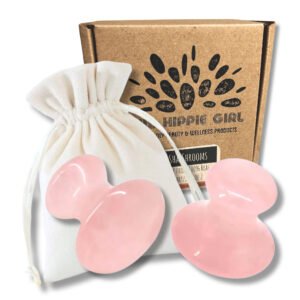 Rose Quartz Mushrooms Gua Sha -Set of two