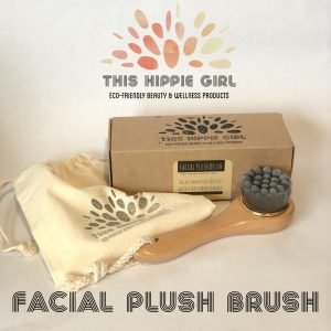 Facial Plush Brush – Vegan NanoFiber w/Wood Handle